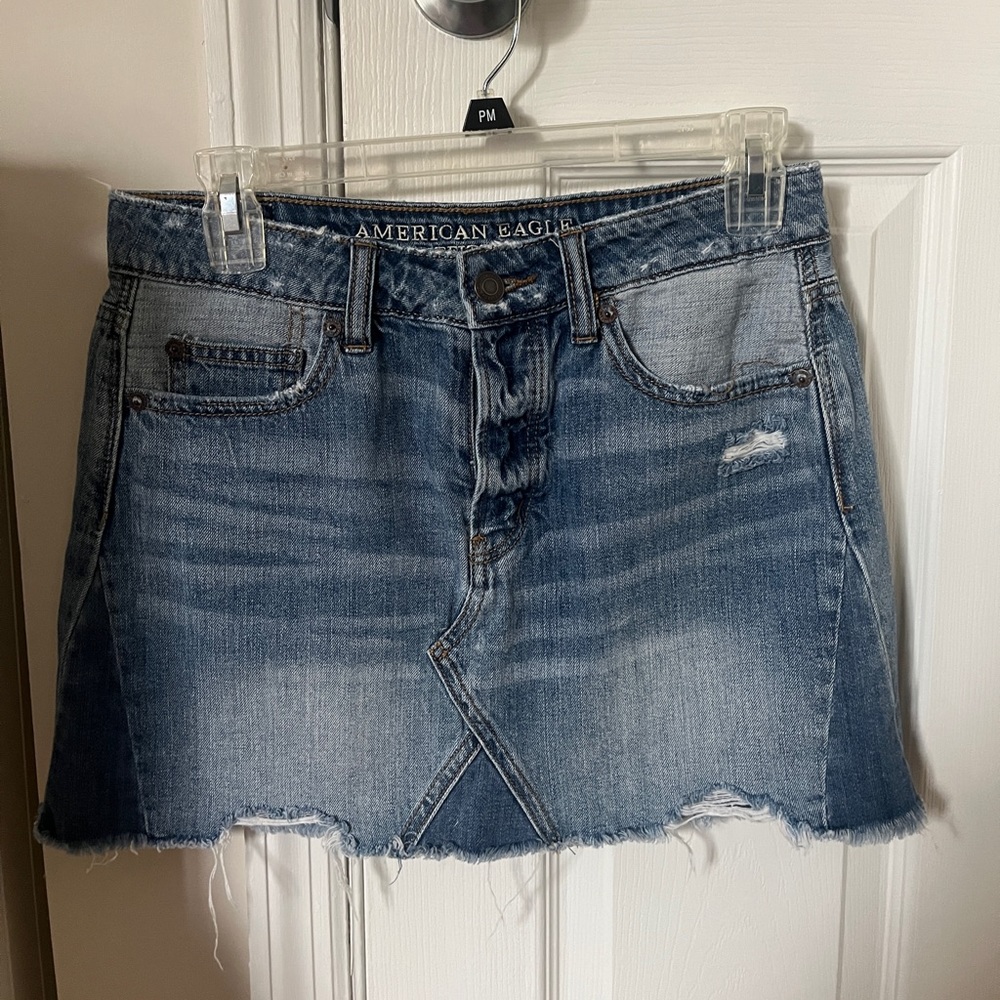 Denim jean skirt, size 4 good condition